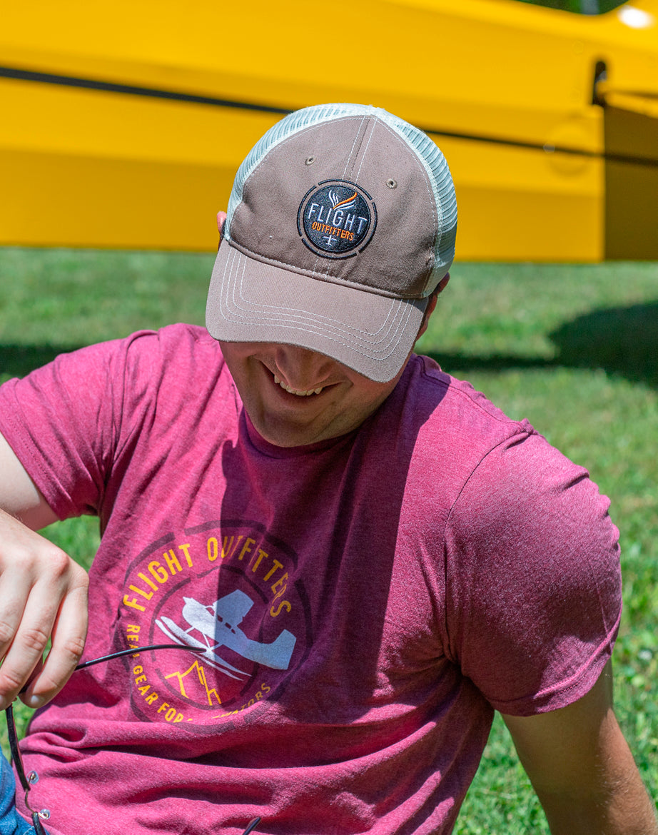 BROWN TRUCKER HAT