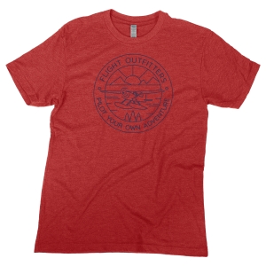 pilot your own adventure seaplane tshirt red