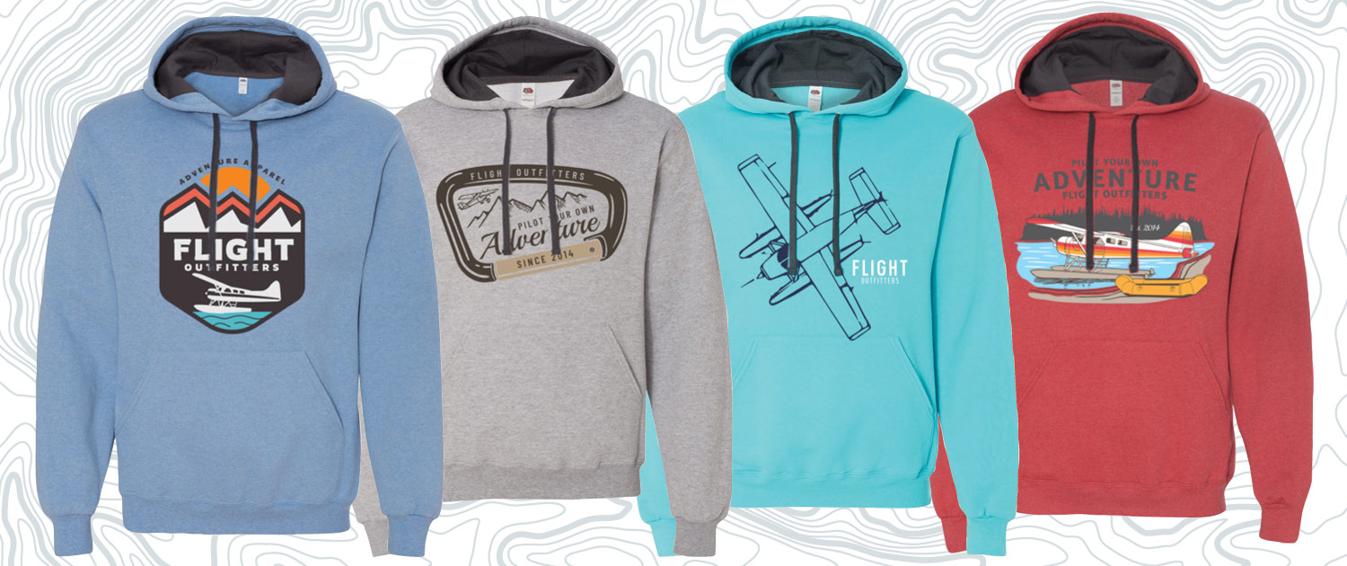 New Flight Outfitters hoodies