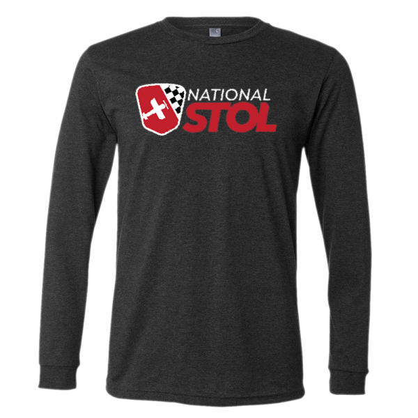 national stol logo long sleeve tshirt dark grey heather