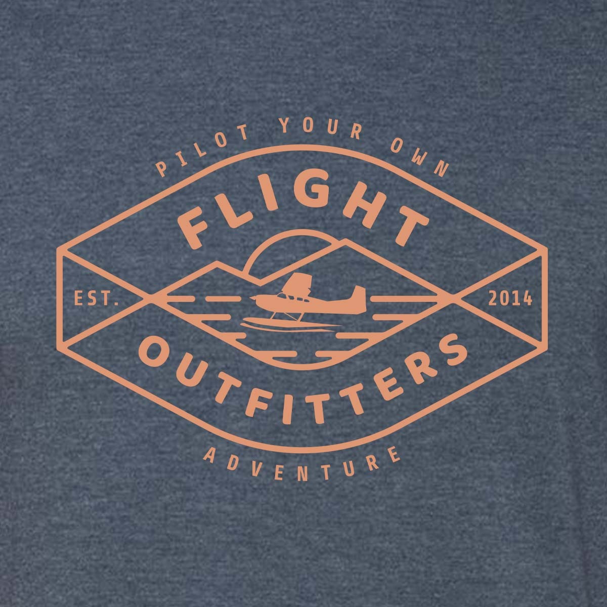 peak sunset tshirt close up