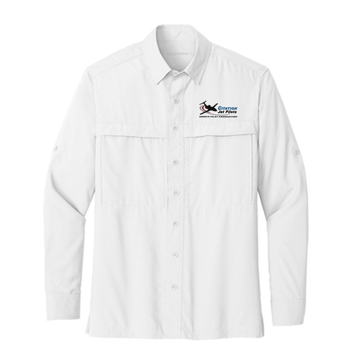 Citation Jet Pilots Long Sleeve Guide Shirt - White