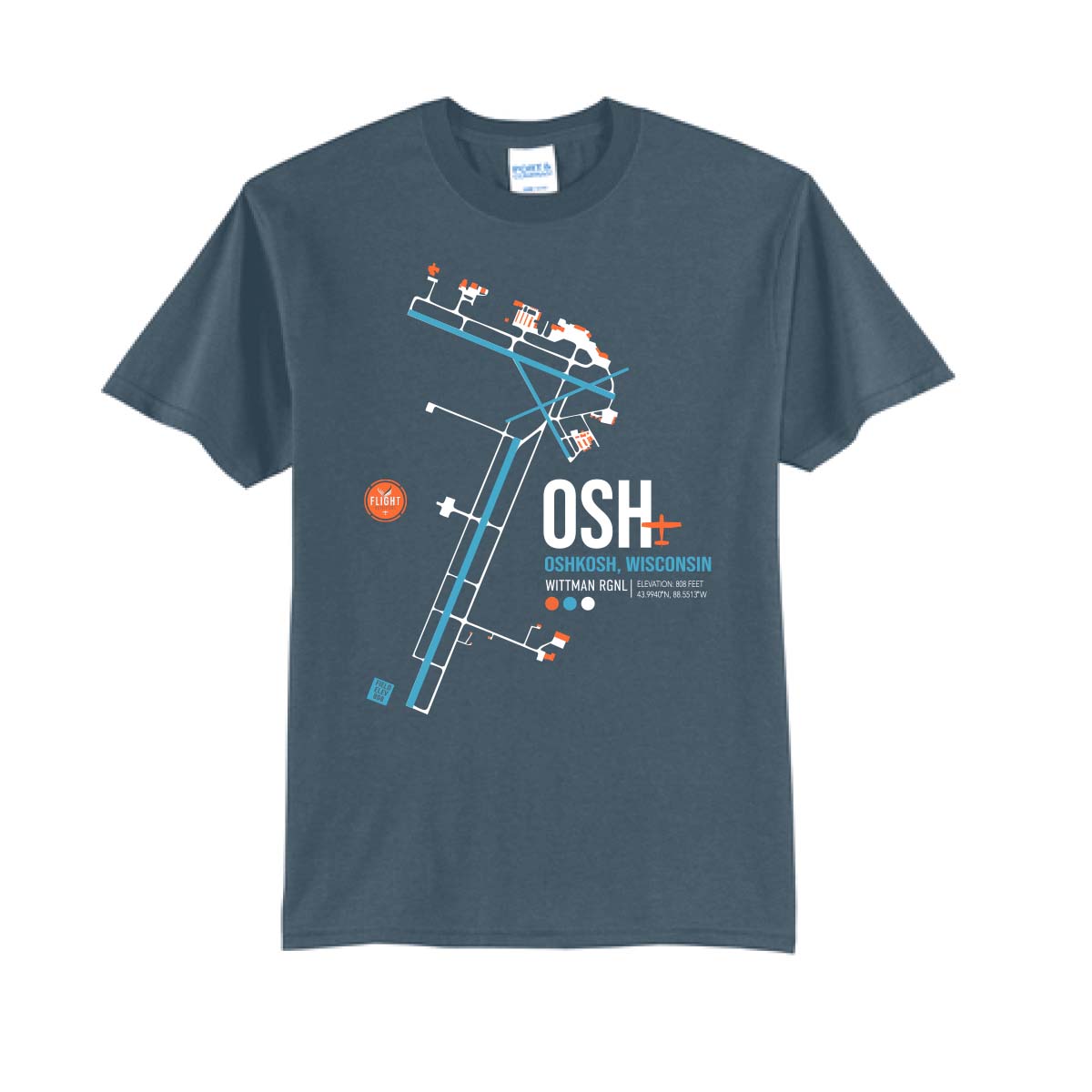トップス MAISON SPECIAL AIR PORT Print T-shirt Oshkosh Airport T-shirt – Flight Outfitters