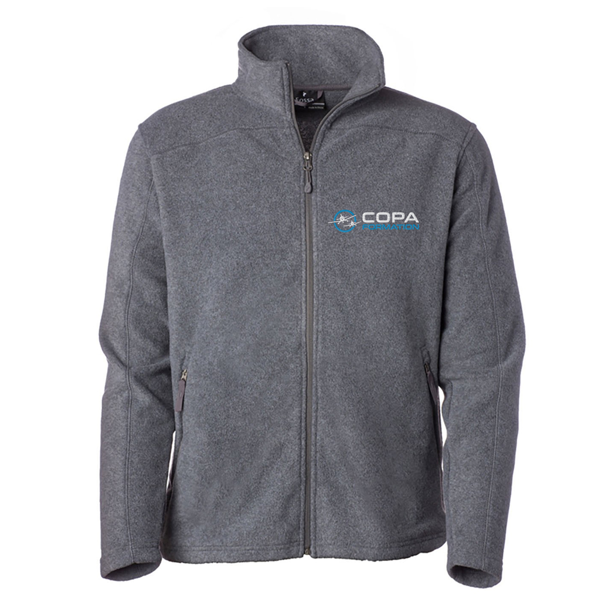 COPA Men's Base Fleece Jacket - Grey- COPA Formation