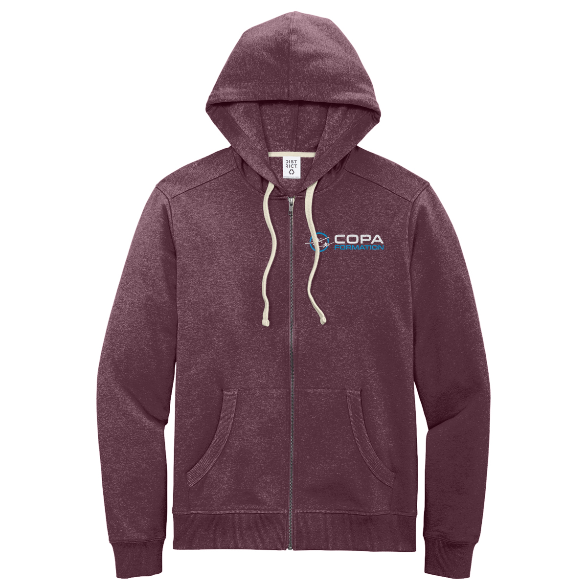 copa layover hoodie - maroon heather - copa formation