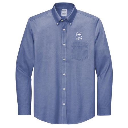 copa brooks brothers button down - cobalt blue