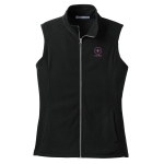 copa women's flightline fleece vest - black - vertical logo