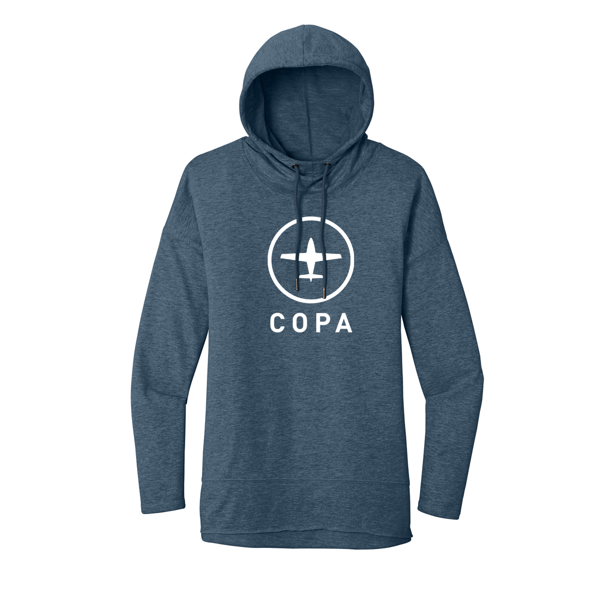 cope women's fbo hoodie - washed indigo