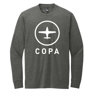 copa classic long sleeve tshirt - heathered charcoal
