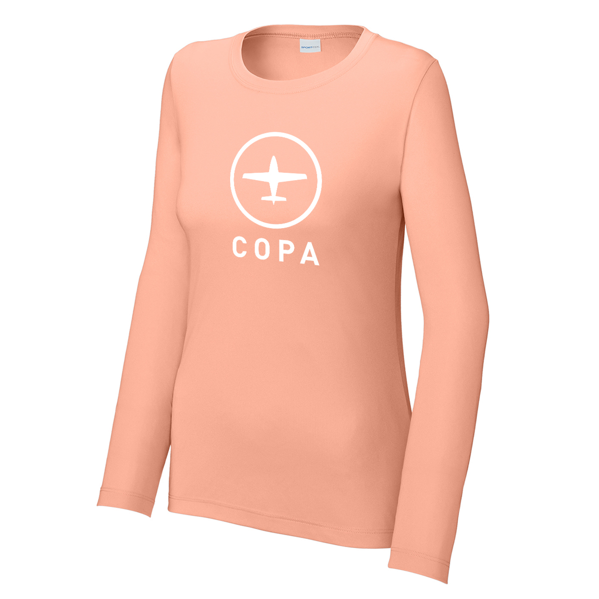 copa women's spf long sleeve shirt - soft coral