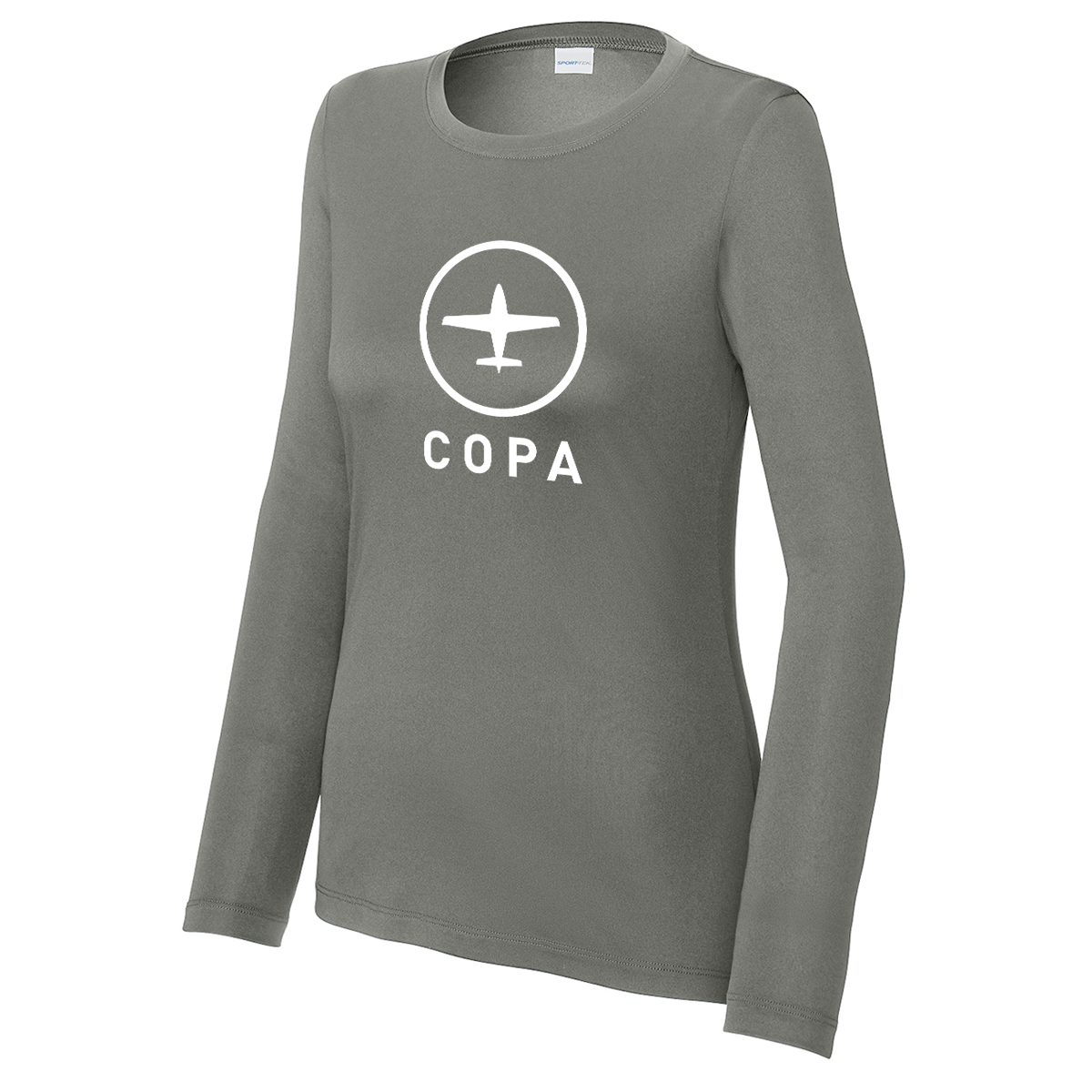 copa women's spf long sleeve shirt - smoke grey