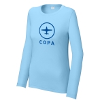 copa women's spf long sleeve shirt - light blue