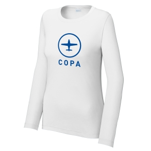 copa women's spf long sleeve shirt - white