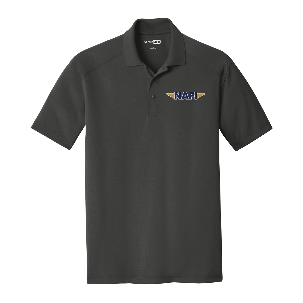 NAFI men's polo - charcoal