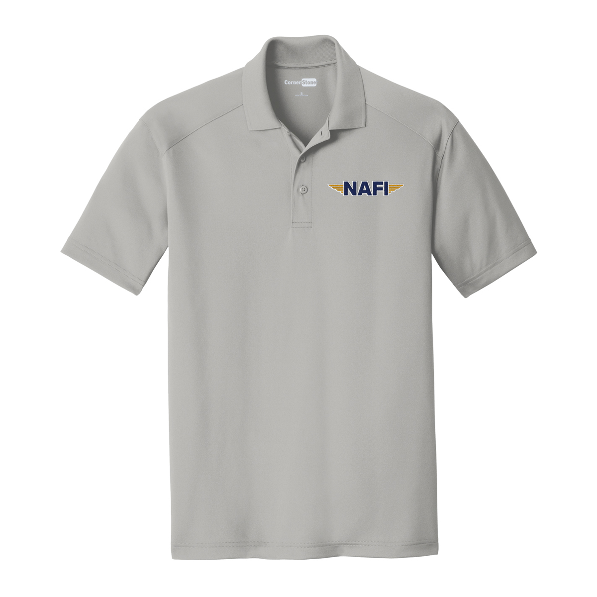 NAFI men's polo - light grey