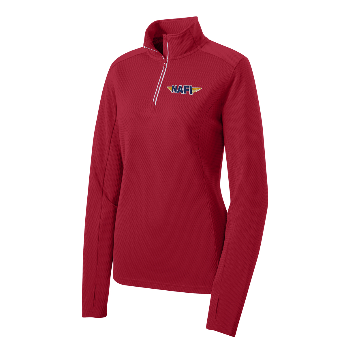 NAFI Women's Approach Quarter Zip - red