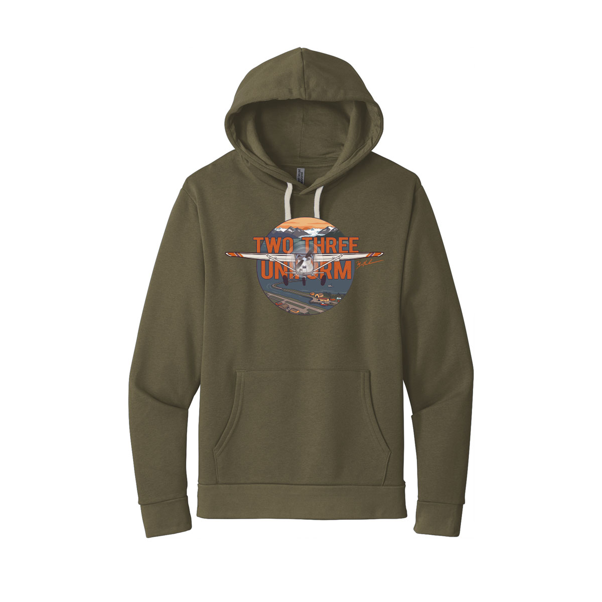 AOA Over the Bay – 23 Uniform Hoodie - military green